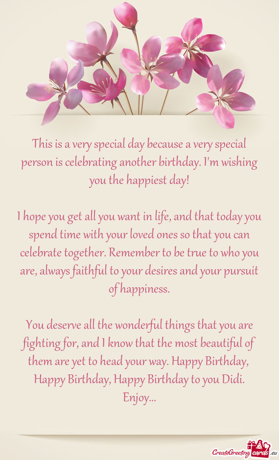 F them are yet to head your way. Happy Birthday