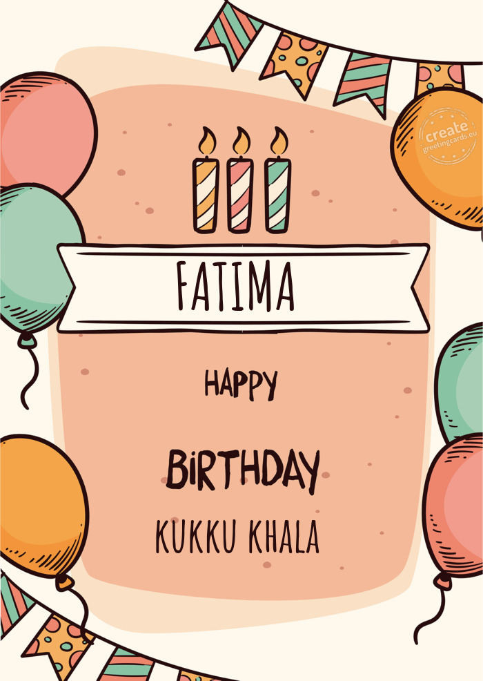 FATIMA Happy birthday kukku khala