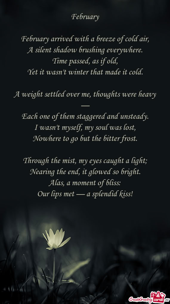 February arrived with a breeze of cold air