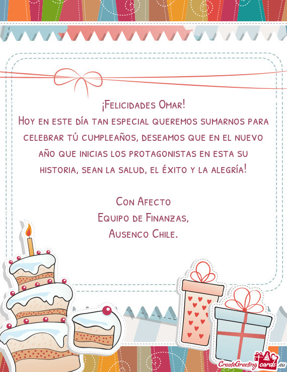 ¡Felicidades Omar