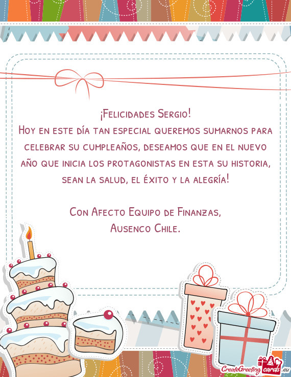 ?Felicidades Sergio