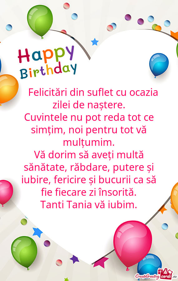 🎉 Felicitări din suflet cu ocazia zilei de naștere