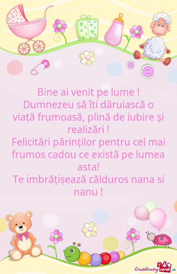 Felicitări părinților pentru cel mai frumos cadou ce există pe lumea asta