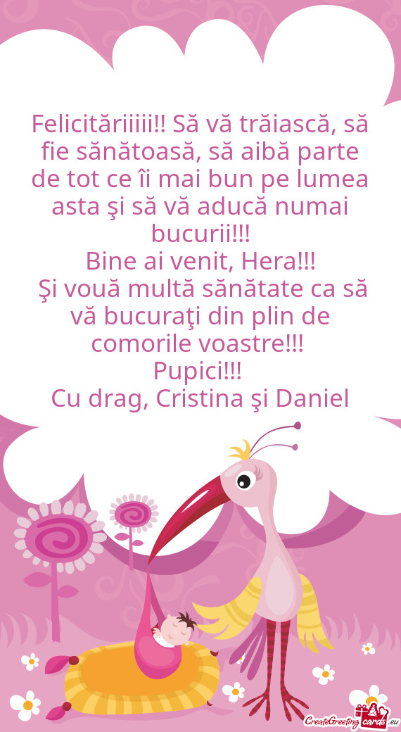 Felicităriiiii!! Să vă trăiască, să fie sănătoasă, să aibă parte de tot ce îi mai bun pe