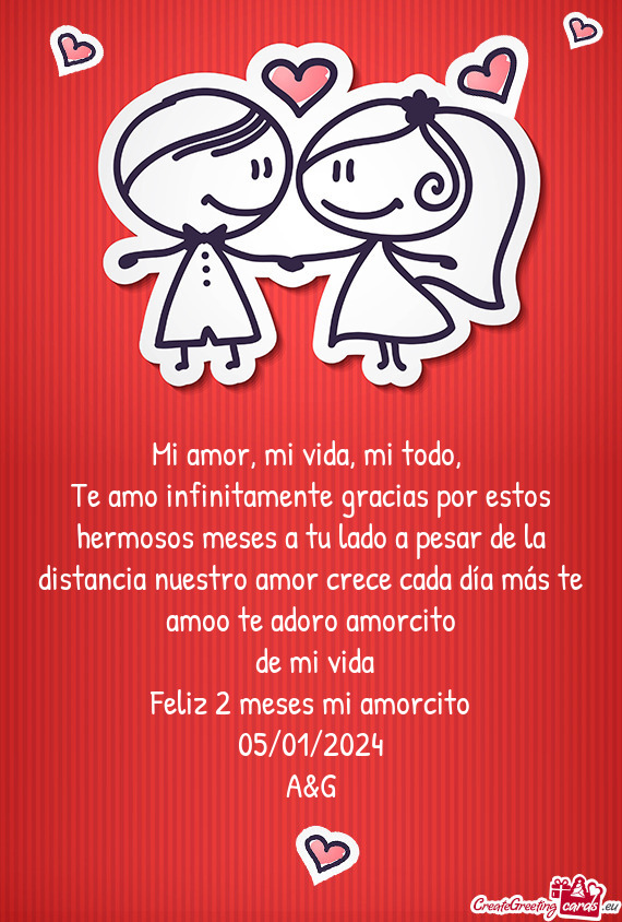 Feliz 2 meses mi amorcito