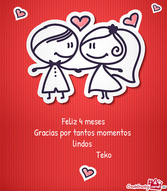 Feliz 4 meses