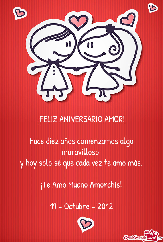 ¡FELIZ ANIVERSARIO AMOR