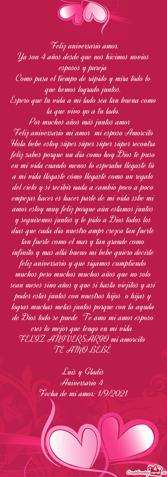 🥰Feliz aniversario amor