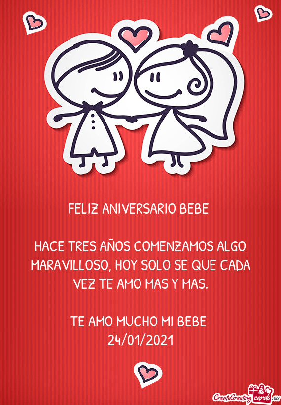 FELIZ ANIVERSARIO BEBE