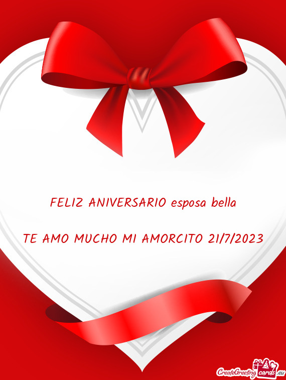 FELIZ ANIVERSARIO esposa bella