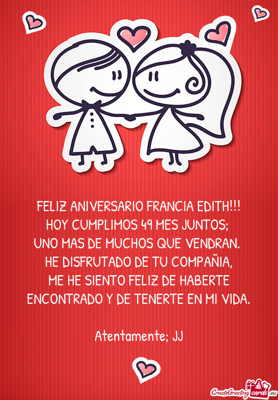 FELIZ ANIVERSARIO FRANCIA EDITH