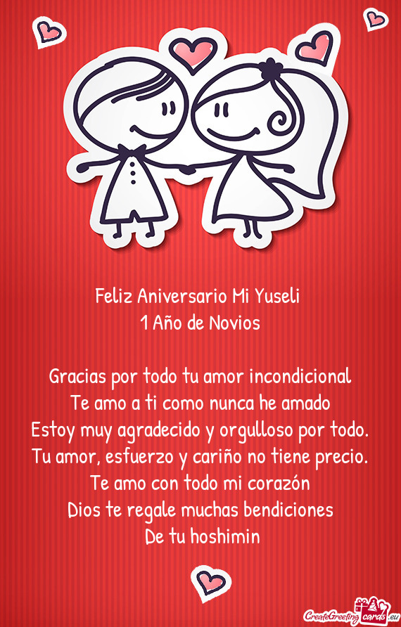 Feliz Aniversario Mi Yuseli