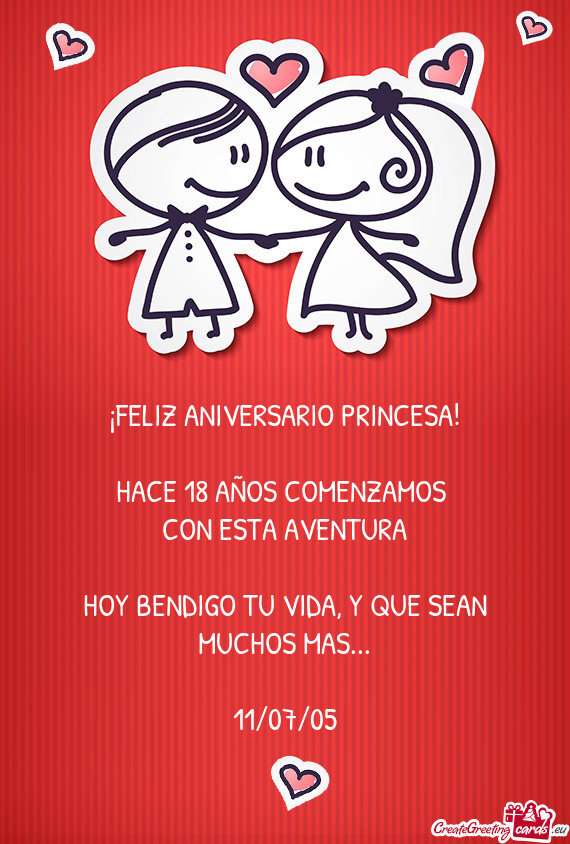 ¡FELIZ ANIVERSARIO PRINCESA