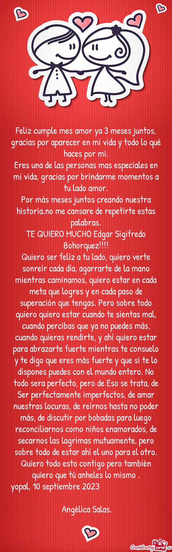 Feliz cumple mes amor ya 3 meses juntos, gracias por aparecer en mi vida y todo lo qué haces por mi