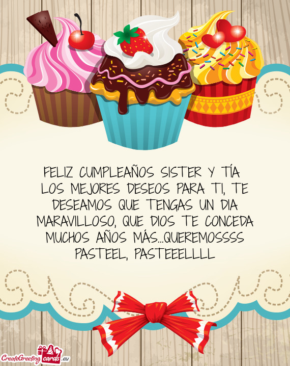 FELIZ CUMPLEAÑOS SISTER Y TÍA