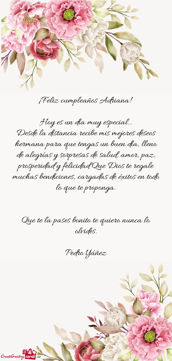 ¡Feliz cumpleaños Adriana