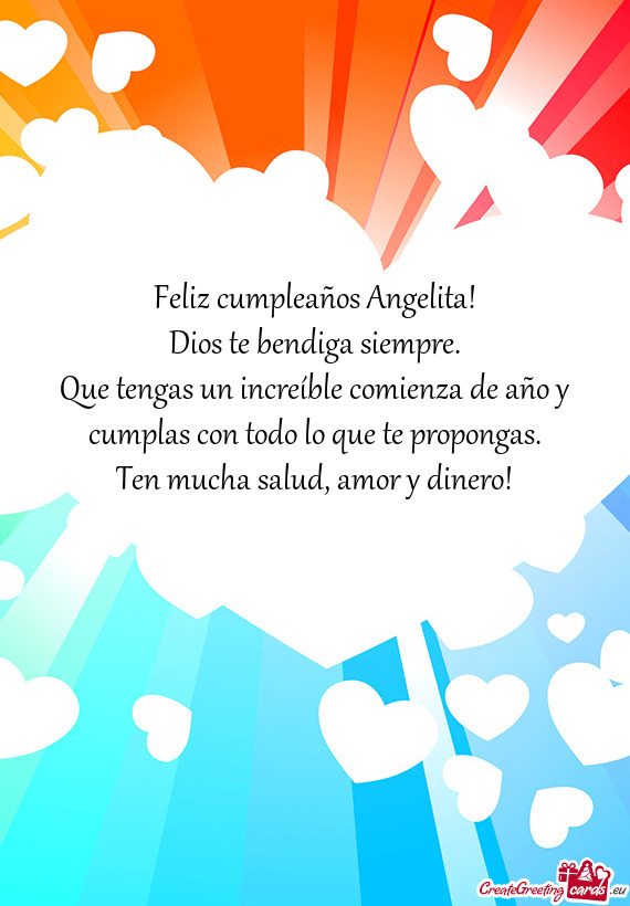 Feliz cumpleaños Angelita