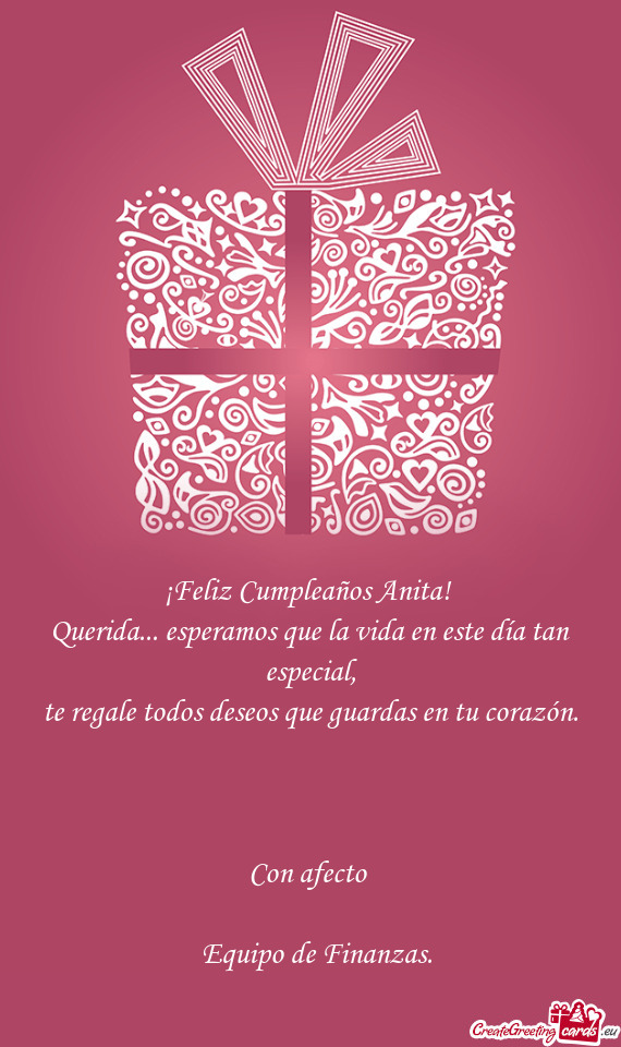 ¡Feliz Cumpleaños Anita