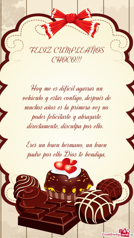 FELIZ CUMPLEAÑOS CHOCO