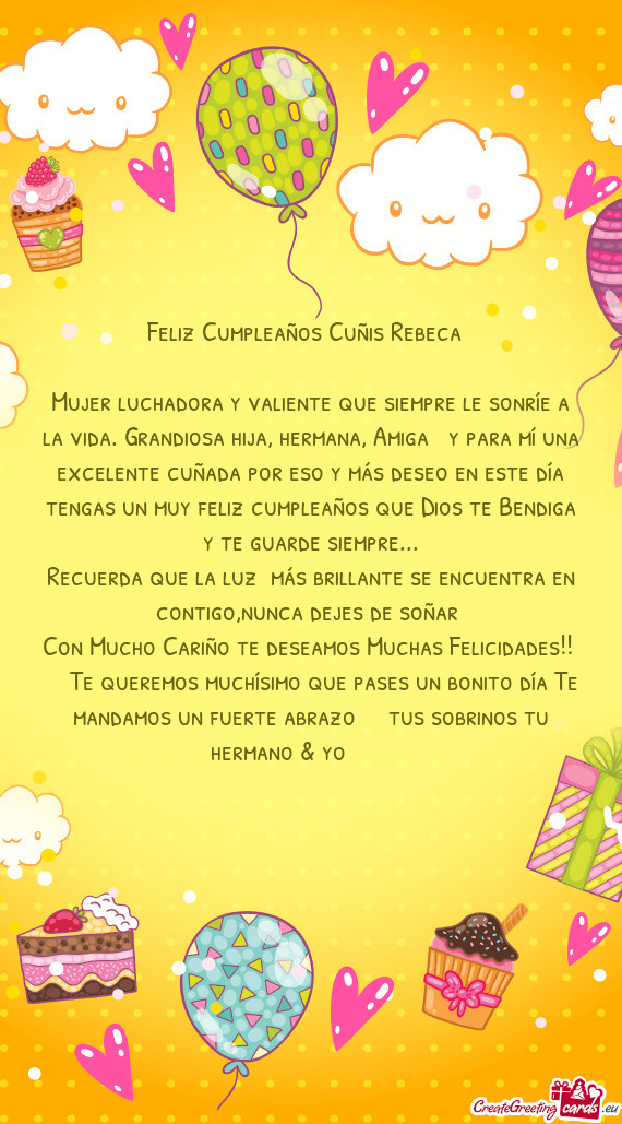 🩷Feliz Cumpleaños Cuñis Rebeca 🩷🥳