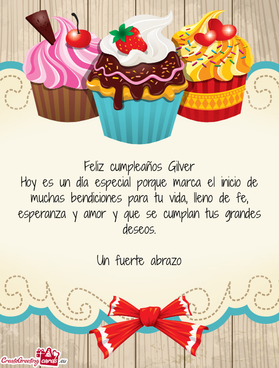 Feliz cumpleaños Gilver