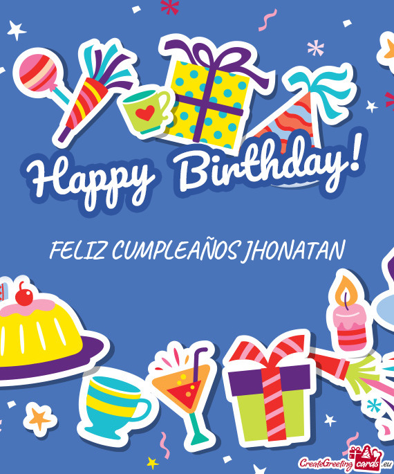 FELIZ CUMPLEAÑOS JHONATAN