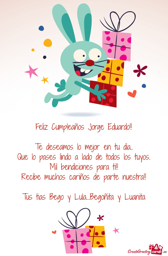 Feliz Cumpleaños Jorge Eduardo