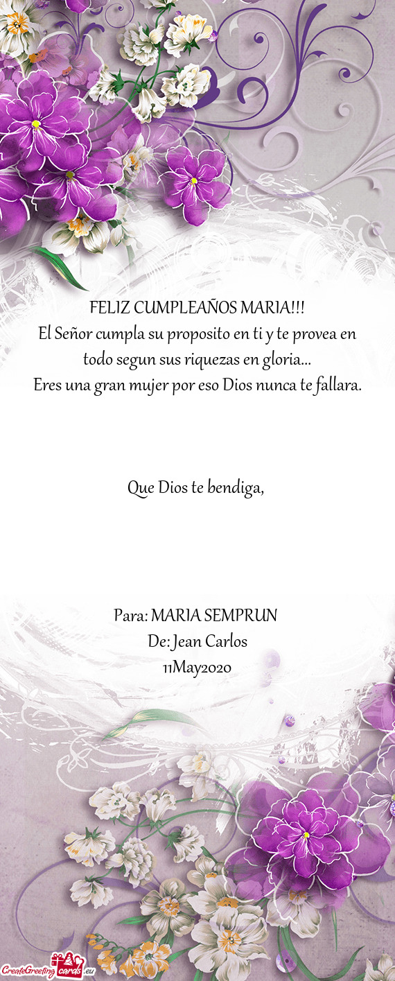 FELIZ CUMPLEAÑOS MARIA