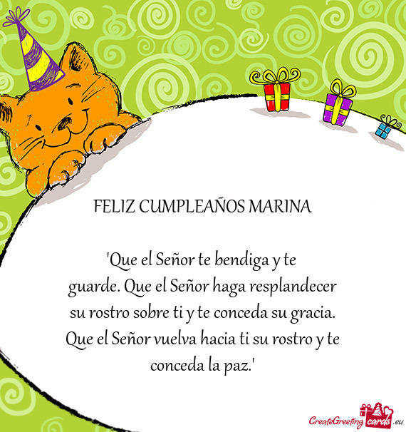 FELIZ CUMPLEAÑOS MARINA