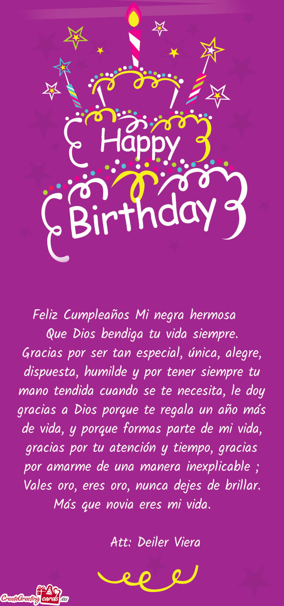 Feliz Cumpleaños Mi negra hermosa 🥰