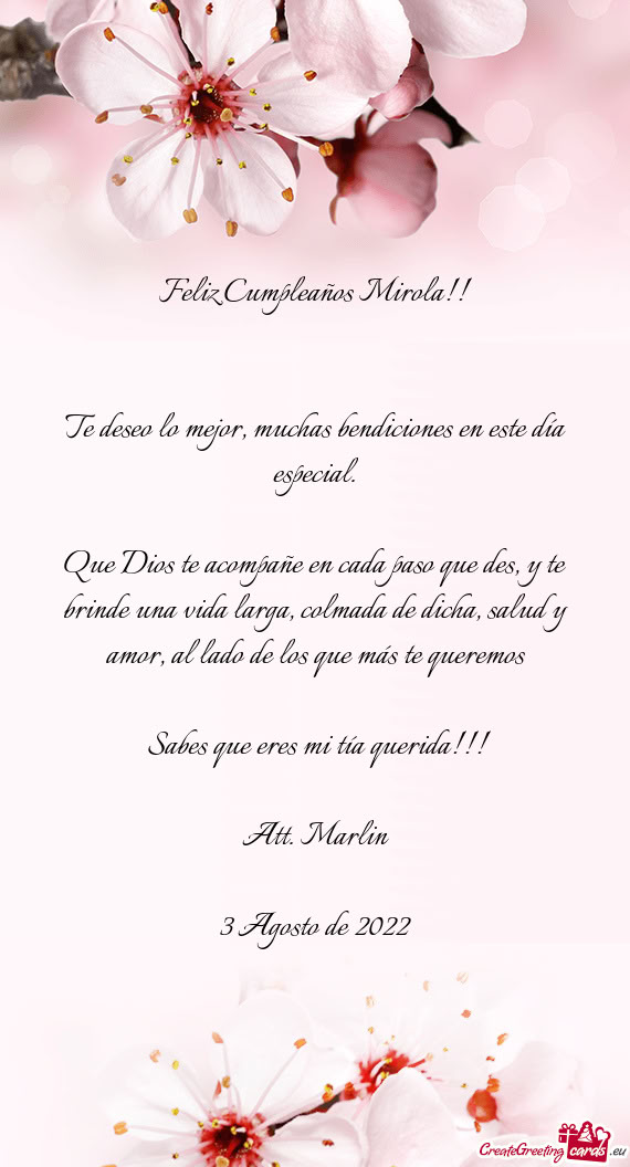 Feliz Cumpleaños Mirola