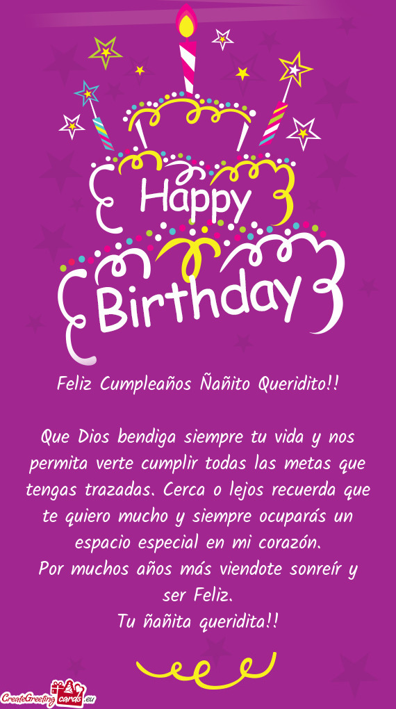 Feliz Cumpleaños Ñañito Queridito