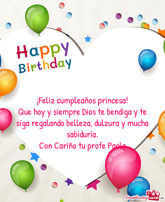 ¡Feliz cumpleaños princesa