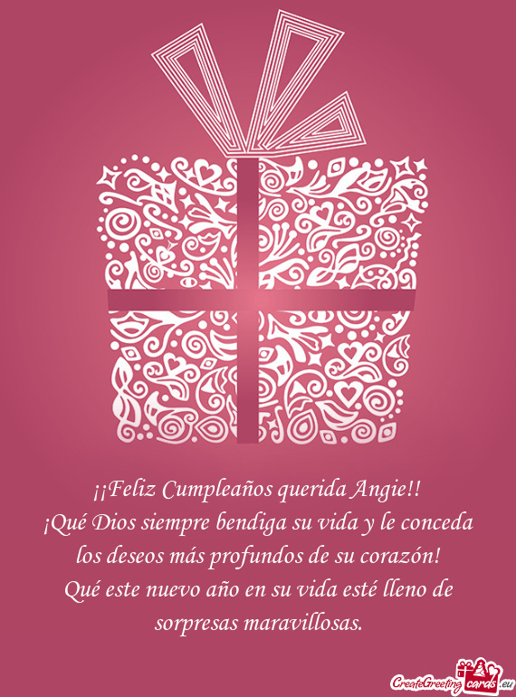 ?¡Feliz Cumpleaños querida Angie