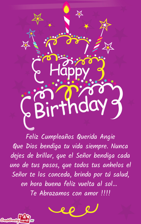 Feliz Cumpleaños Querida Angie