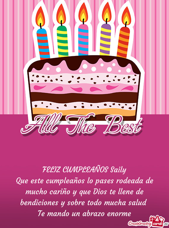 FELIZ CUMPLEAÑOS Saily