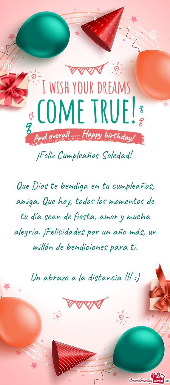 ¡Feliz Cumpleaños Soledad