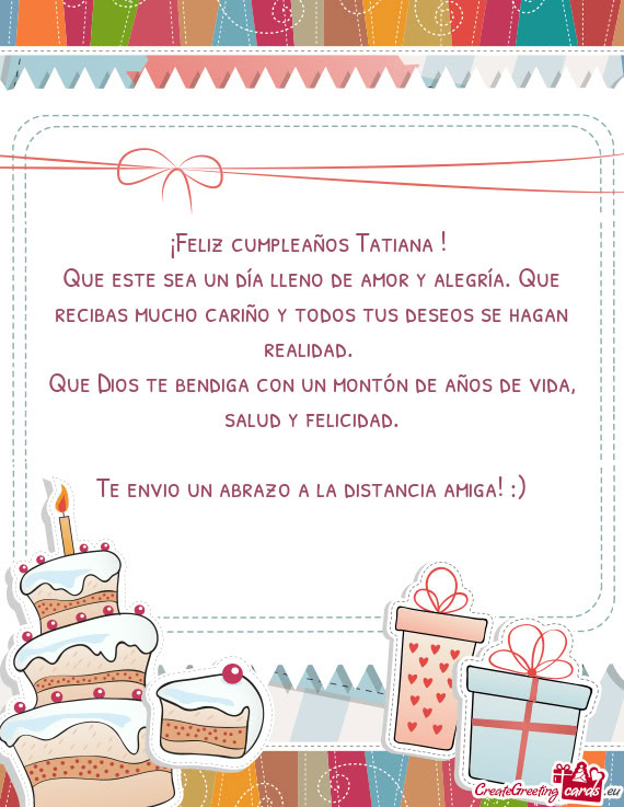 ¡Feliz cumpleaños Tatiana