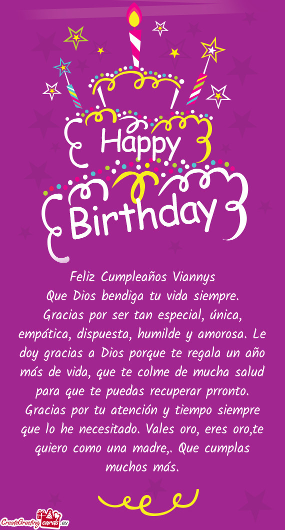 Feliz Cumpleaños Viannys