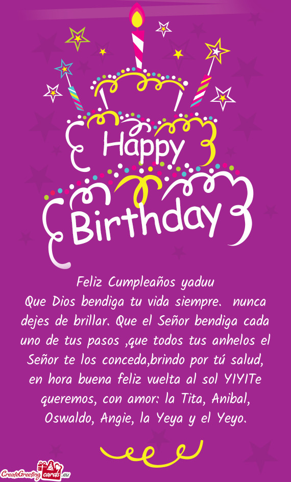 Feliz Cumpleaños yaduu