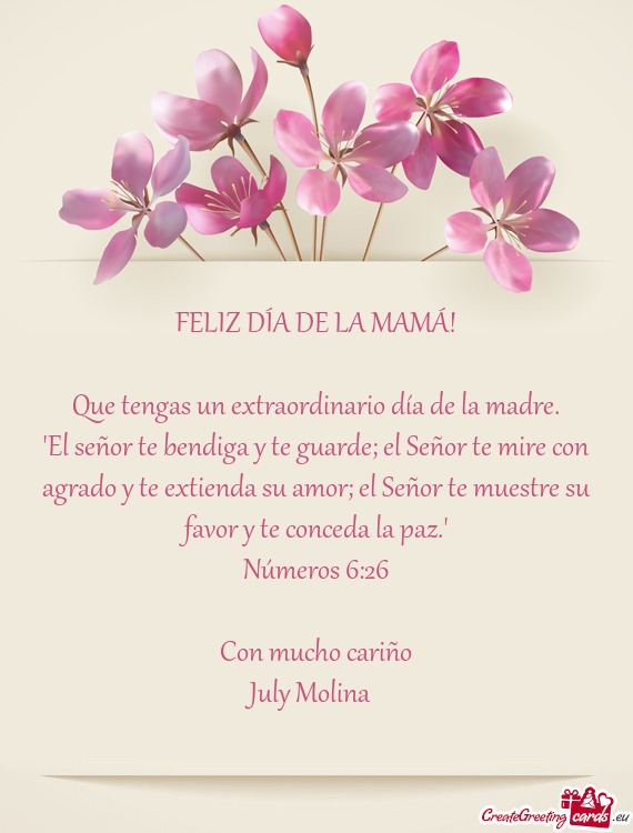 FELIZ DÍA DE LA MAMÁ