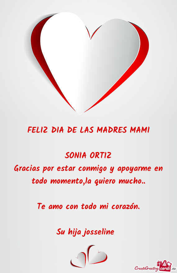 FELIZ DIA DE LAS MADRES MAMI