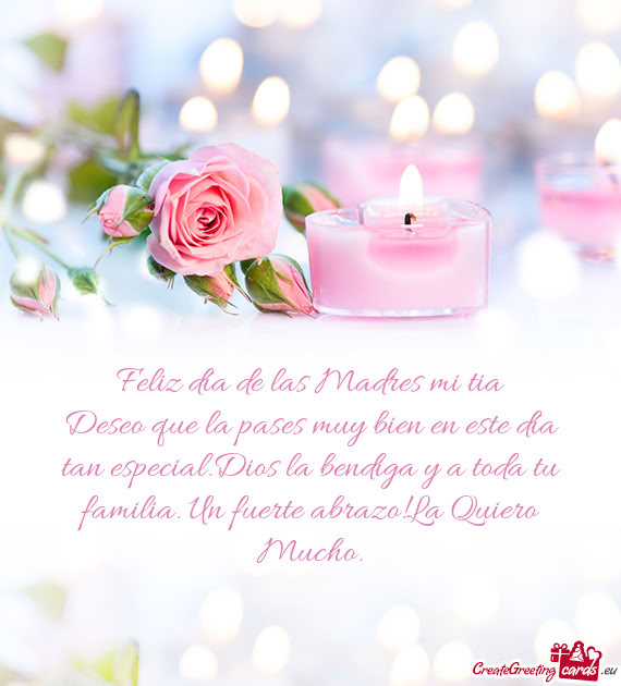 Feliz día de las Madres mi tia