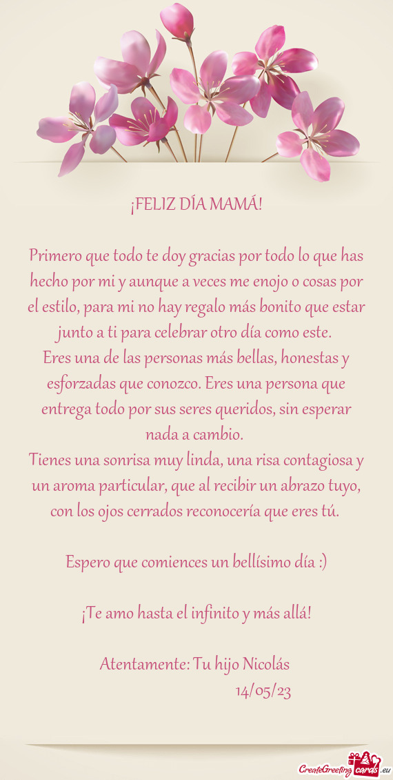 ¡FELIZ DÍA MAMÁ