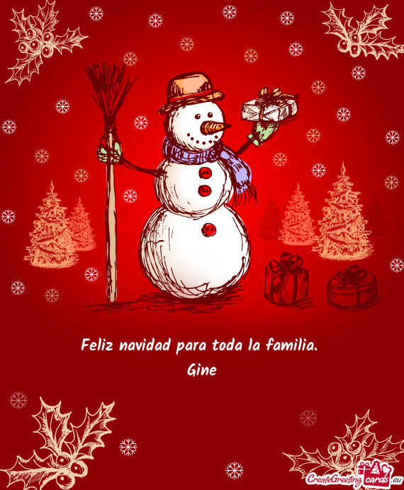 Feliz navidad para toda la familia