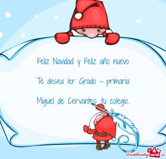 Feliz Navidad y Feliz año nuevo