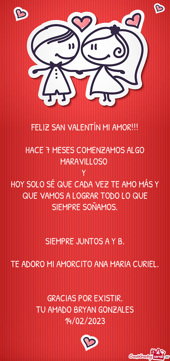 FELIZ SAN VALENTÍN MI AMOR