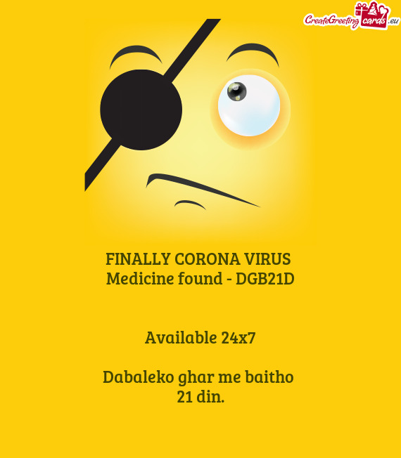 FINALLY CORONA VIRUS