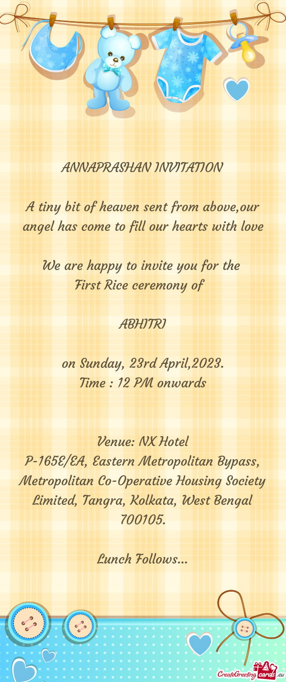 First Rice ceremony of