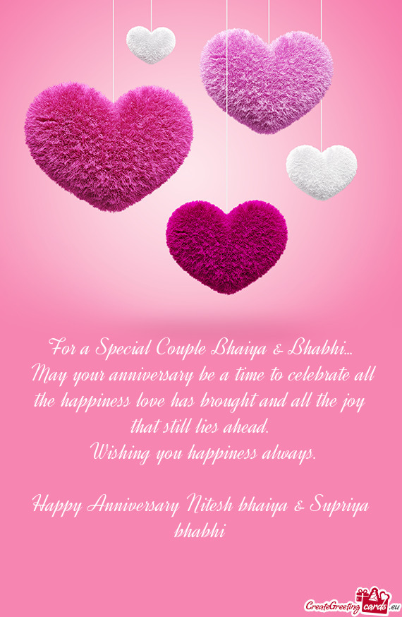 For a Special Couple Bhaiya & Bhabhi